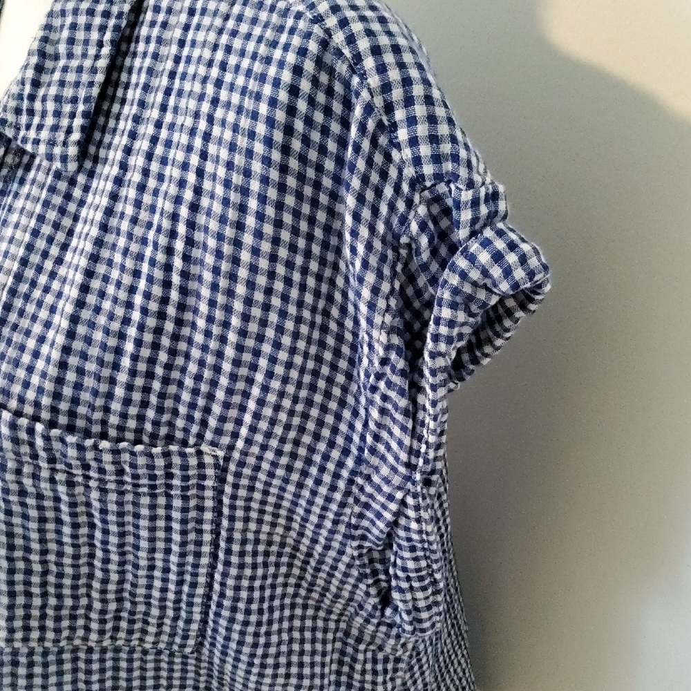Old Navy Blue Gingham Shirt - Picture 4 of 7